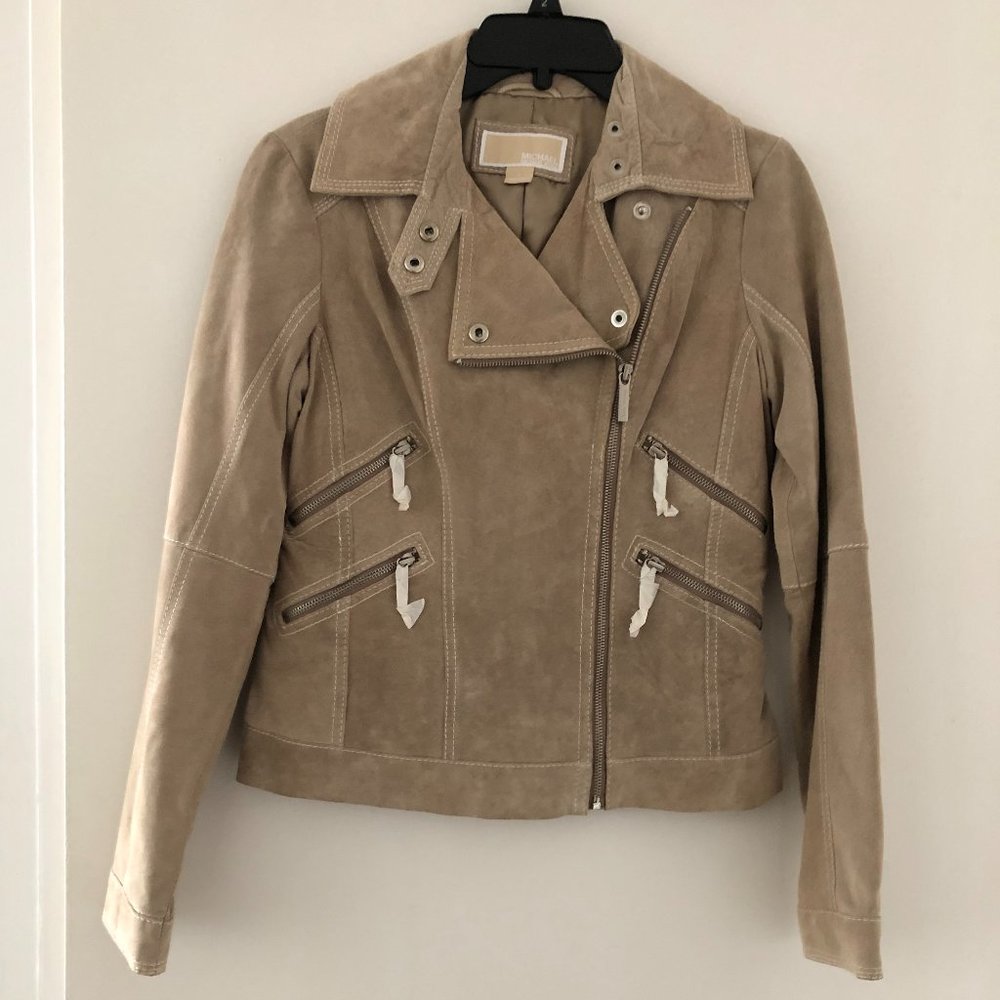 NWT!! Michael Kors Tan Suede Jacket